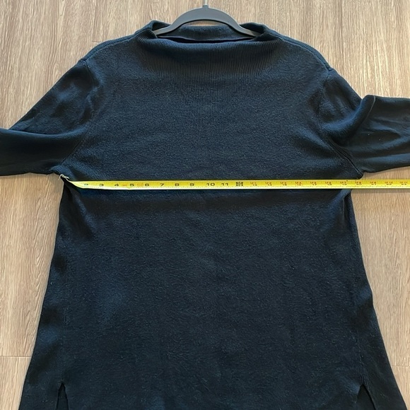 J. Jill Women’s Silk Wool Blend Sweater Medium Black Mock Neck Quiet Luxury - Picture 10 of 13